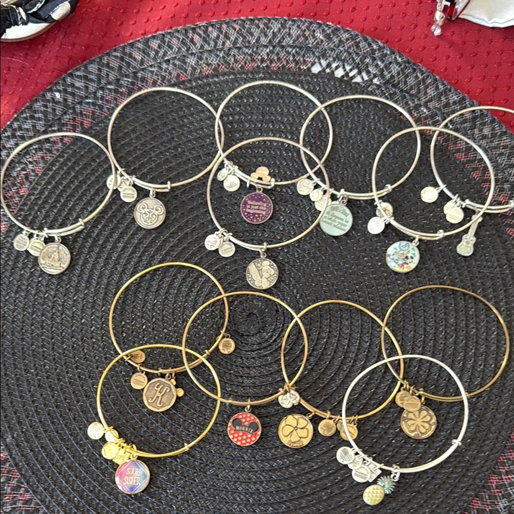 Alex and Ani Disney Gold and Silver Charm Bracelets